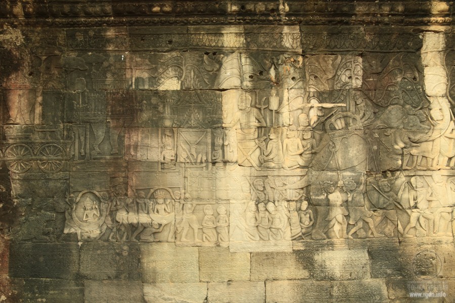 Angkor Wat, a temple, the walls, frescoes, murals, photo, Cambodia,