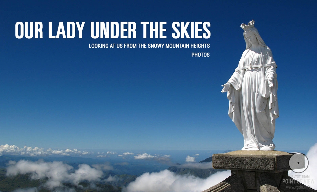 Our Lady under the skies. Figurines in the mountains