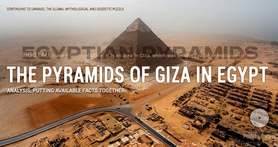 The Great Pyramids on the Giza Plateau in Egypt. Analysis