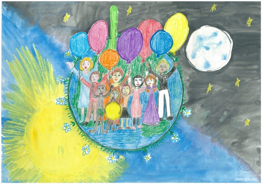 Мир глазами детей! Дружба и единение, детские рисунки.
