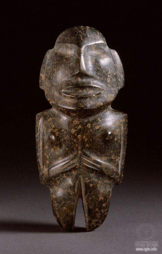 Standing Female Figure, Mexico, Guerrero, Mezcala, 500 BCE--1000AD