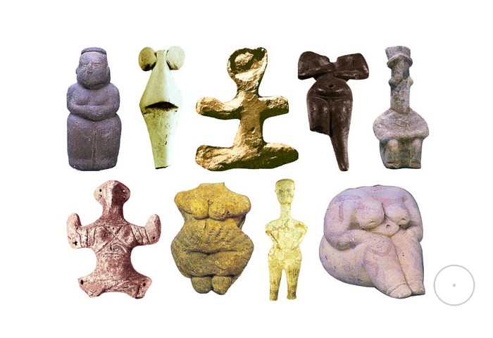 Великие Матери, женские богини,скульптуры, статуэтки