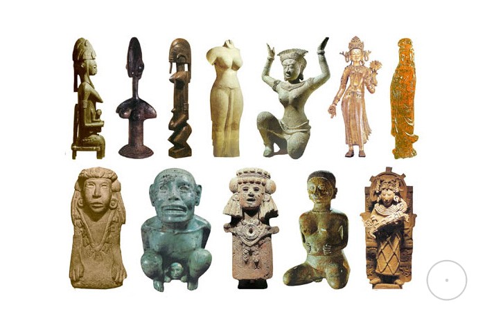 Великие Матери, женские богини,скульптуры, статуэтки