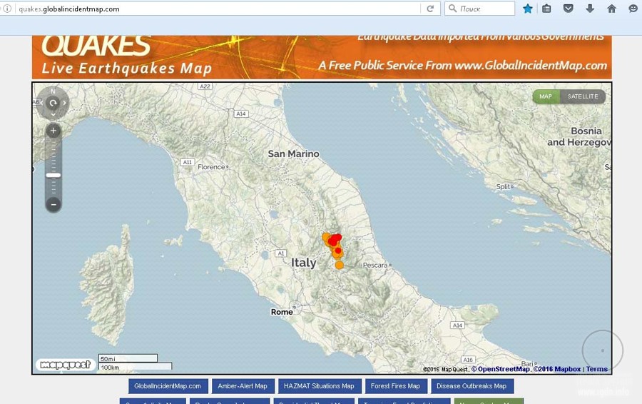 землетрясения, Италия, август 2016, фото