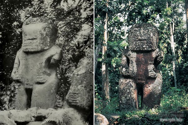 артефакты,каменные исткуканы на Таити,