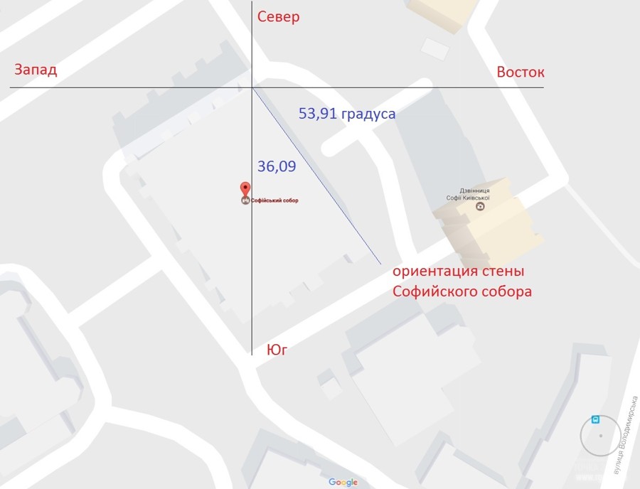 Софийский собор в Киеве, карта