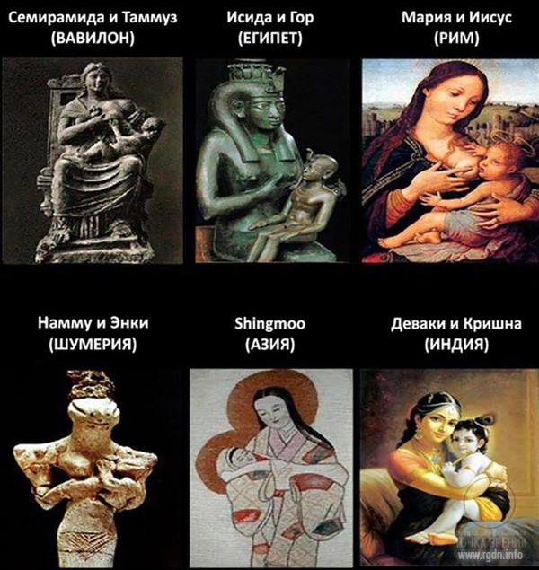 мать с младенцем в разных культурах и эпохах