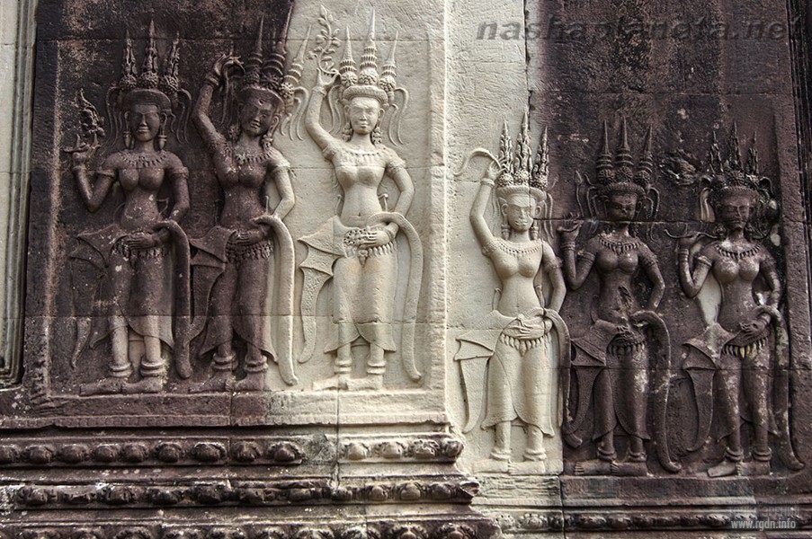 Ангкор-Ват, храм, Камбоджа, второй уровень, архитектура