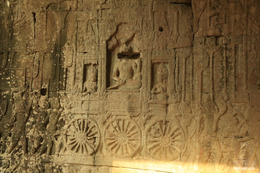 Angkor Wat, a temple, the walls, frescoes, murals, photo, Cambodia,