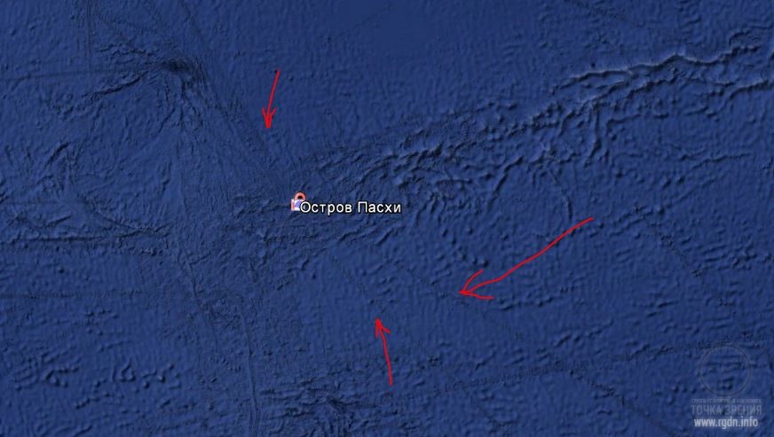 остров пасхи, карта гугла, дороги в океане